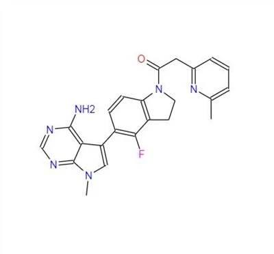 CAS:1337532-29-2丨1-[5-(4-amino-7-metilpirolo[2,3-d]pirimidin-5-il) -4-floro-2,3-dihidroindol-1-il]-2-(6-metilpiridin-2-il)etanon